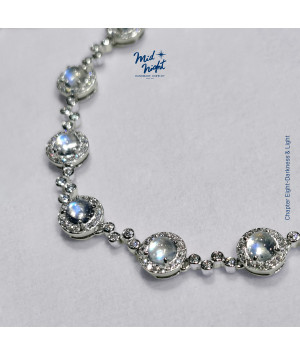 June Birthstone-Moonstone Bubble Bracelet